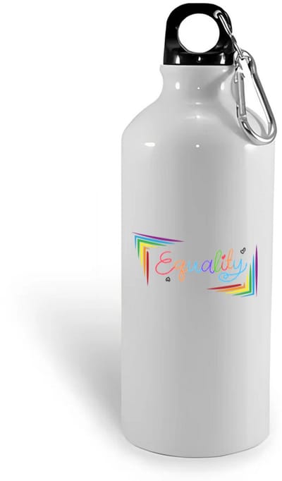 Hacebo® - LGBTQ cadeau - waterfles - Lgbt - Love is love - opdruk - lgbt - Pride month - lgbtq vlag - gay pride - met tekst - opdruk - leuke pride spullen - verjaardag - cadeau - gift - water fles - 400ML