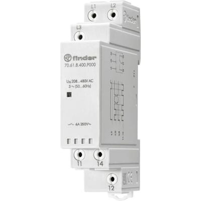 Finder 70.61.8.400.P000 70.61.8.400.P000 Netbewaking Aantal relaisuitgangen: 1 Aantal analoge ingangen: 0