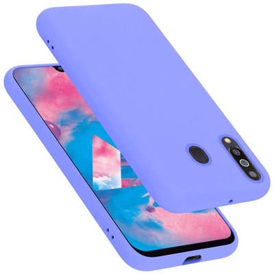 Cadorabo Hoesje geschikt voor Samsung Galaxy M30 / A40s in LIQUID LICHT PAARS - Beschermhoes gemaakt van flexibel TPU silicone Case Cover
