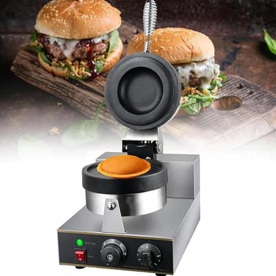 Elektrische Burger Maker - Panini Pers - Snelle Maaltijden - Dubbelzijdig Verwarmen - 250x380x280mm - Zilver