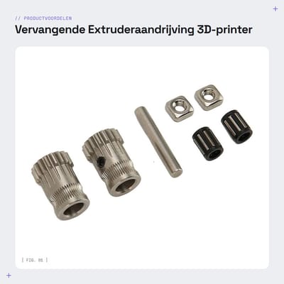 Dailygoods- Extruderaandrijving Dubbele Eenheid - Roestvrij Staal - Versnellingsbakken - Tandwielen - Lagers - Hoogwaardige Grip - Extruder