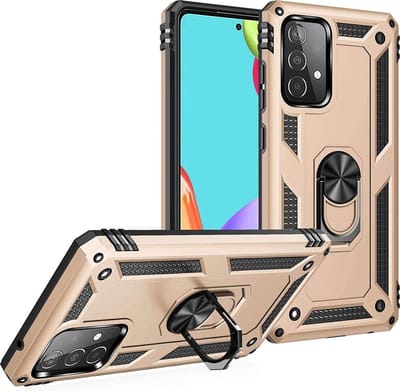 oTronica Armor Backcover Geschikt Voor Samsung Galaxy A33 (5G) hoesje met ringhouder - Goud