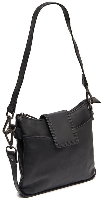 Chesterfield Calora Waxed Pull Up Schoudertas - Zwart