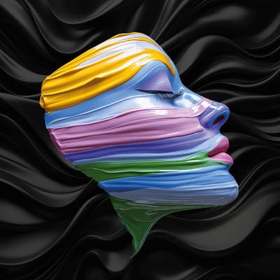 PAINTED FACE: plexiglas 60x80cm