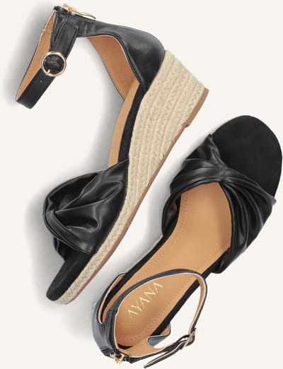 Omoda 0577-5 Espadrilles - Zomer Schoenen - Dames - Zwart - Maat 38