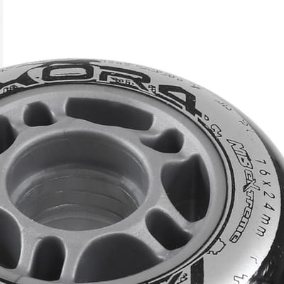 Nils Extreme PU Serie - Zwarte Skatingwielen - 76mm - 82A - Set van 4