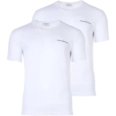 Emporio Armani V-Neck Shirt Heren (2-pack) - Maat S