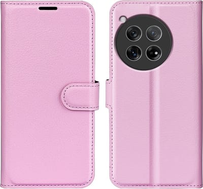 Coverup Hoesje - Geschikt voor OnePlus 12 Hoesje - Coverup Book Case - Roze