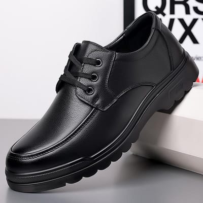 Heren Klassieke Leren Schoenen Lente Herfst Comfortabele Platform Casual Schoenen Brits Zakelijk Merk Heren Luxe Kledingschoenen 42 gray