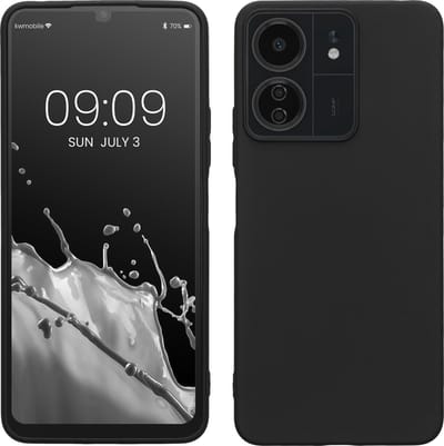 kwmobile telefoonhoesje geschikt voor Xiaomi Poco C65 / Redmi 13C - Hoesje voor smartphone - Back cover in mat zwart