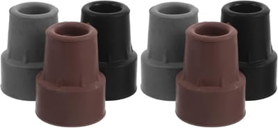 Vervangende Krukdoppen - Antislip Rubberen Uiteinden - Stabiliteit en Demping - Universeel 19mm Gat - 5 x 3.8 cm