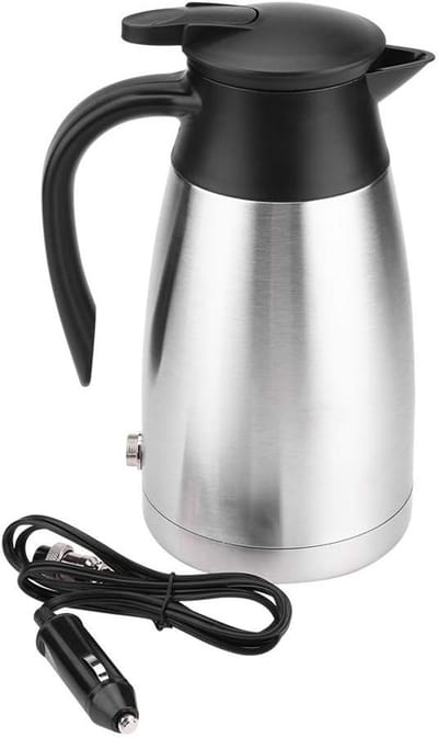 Elektrische Waterkoker Auto 1000ML 12V/24V RVS Reizen Thermosfles