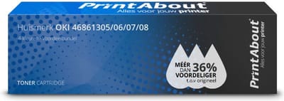 PrintAbout huismerk Toner 46861305/06/07/08 4-kleuren Multipack Geschikt voor OKI