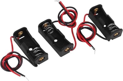 Batterijhouder - Batterij Case - Elektronica Projecten - Met Schroefgaten - 35 x 13 x 12mm - Zwart