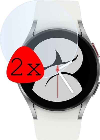 Screenprotector - 2 Stuks Geschikt voor Samsung Galaxy Watch 4 (40mm) - Extra Sterk - Tempered Glass - Gehard Glas - Beschermglas Screen Cover - Bescherm Protector voor Smartwatch