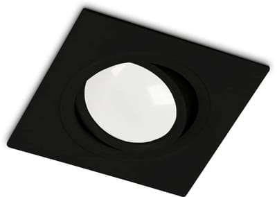 Kwazar Luminaire inbouwframe GU10-fitting LED-inbouwspot Hoekige inbouwspot Draaibaar Inbouwlamp max. 50W 230V Plafondspot RIK.13 zwart