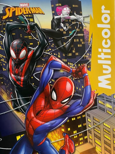 Multicolor - Marvel Spider-Man Kleurboek - 32 Pagina's - 17 Kleurplaten en 17 Voorbeelden - Voor Kinderen - Knutselen - Creatief - Uitermate Geschikt voor Kleurpotloden en Wasco