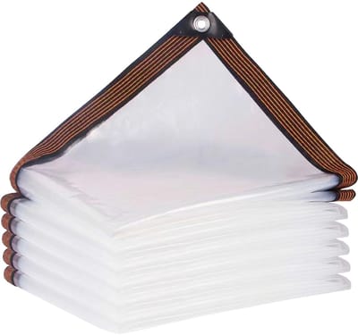 Unyqoos® Weerbestendig transparant afdekzeil 3x3 m voor tuin en bouwplaats