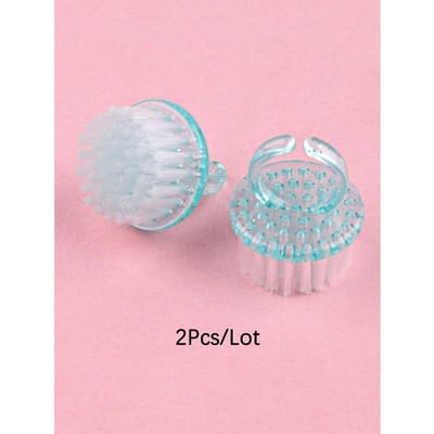 2 stuks Nagelborstel, Multifunctionele Borstel Voor Nagelsverzorging, Nagels reinigen, Nagelstofverwijdering En Vuil Verwijderen groen