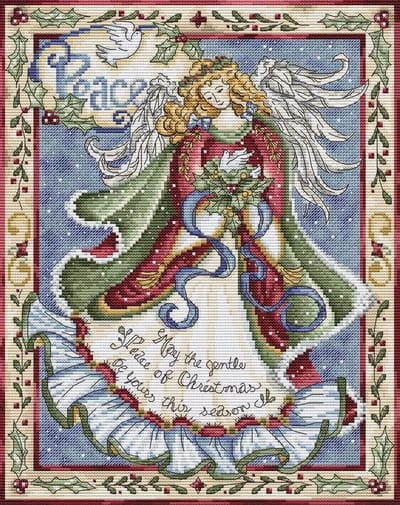 LETISTITCH borduurpakket VREDE - PEACE - Telpatroon om te borduren - 28 x 22 cm