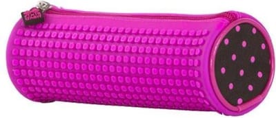 Pixie Crew Etui Met Siliconen Paneel En Pixels 20 Cm Fuchsia