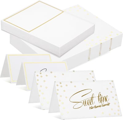 Kaartjes Tafel Plaats - Naamkaartjes Diner - Feestelijke Decoratie - Gladde Papieren Randen - 100 Stuks - Meerdere Kleuren