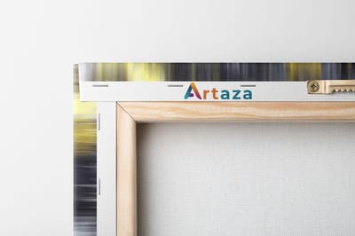 Artaza Canvas Schilderij Drieluik Abstracte Kunst met Zwart, Wit en Goud - 120x60 - Foto Op Canvas - Canvas Print