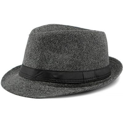 Nieuwe Britse Winter Wol Plaid Hoge Hoed Middelbare Leeftijd Mannen Jazz HoedHoed Groot Warme Rand Bruiloft Feest Papa Bucket Vilten Fedora's Hoed Pet grijs