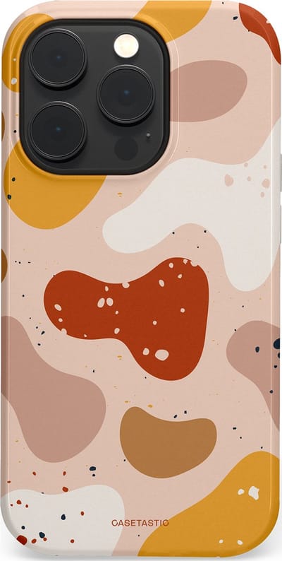 Casetastic Hoesje Geschikt voor Apple iPhone 14 Pro Magsafe - Stijlvolle Beschermende Duo-layer Case - Terrazzoque
