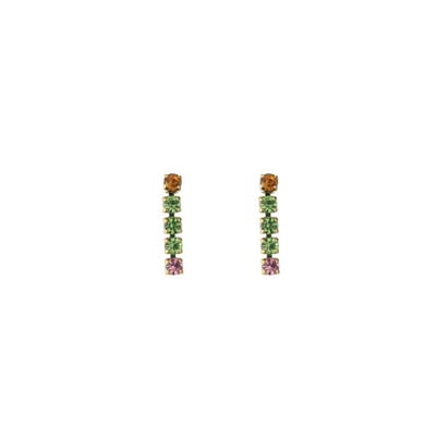 Bijoutheek Oorknop Ketting Strass Multi Goud