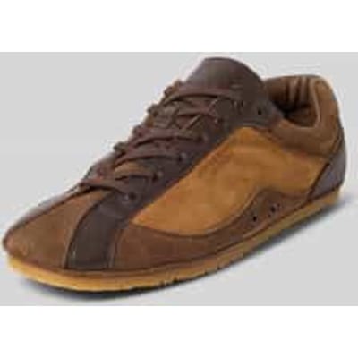 sneakers van leer met labelprintdetails