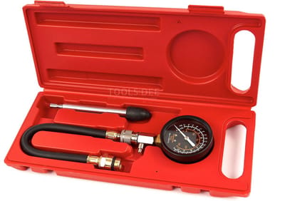 HBM Compressiemeter voor Benzinemotoren met Slang 360 mm, Adapters 14 en 18 mm, Inclusief Opbergkoffer