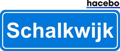 Hacebo - Plaatsnaam Sticker - 29x10 CM - Schalkwijk sticker - Verkeersborden sticker - grappige cadeaus - Schalkwijk