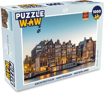 Puzzel Architectuur - Amsterdam - Nederland - Legpuzzel - Puzzel 1000 stukjes volwassenen