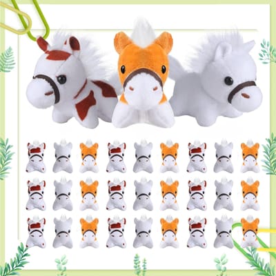 12-9s Paard Knuffeldier Bulk Speelgoed Paarden Pluche Knuffeldieren Paarden Speelgoed Paard Feestartikel Boerderij Verjaardag voor Jongen Meisje Kind 12 Pieces