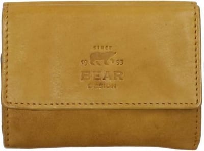 Bear Design Dames portemonnee Cow Lavato Leer - geel