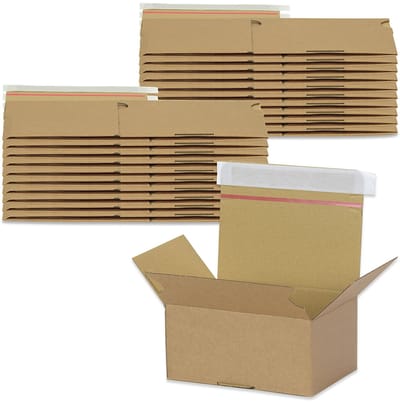 Oputec 20x verzenddoos AK-15E autolock doos zelfklevend e-golf 161x131x73 mm snelle montage lichtgewicht
