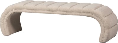 WOOOD Traffic Bankje - Stof - Naturel - 47x163x51