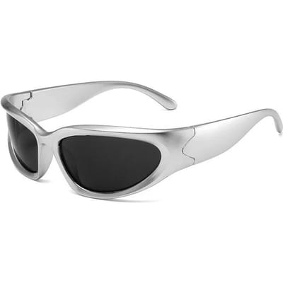 Modieuze Nieuwe Y2K Sport Punk Zonnebril Dames Designer Vierk Goggle Heren Luxe Zonnebril UV400 Kleurrijke Spiegel Mode Brillen black