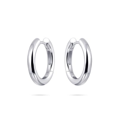 Gisser Jewels - Oorringen KCL3/20 - gerhodineerd sterling zilver - gepolijst - 3 x 20 mm