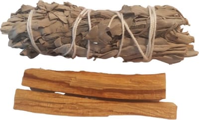 Smudge set - witte salie smudge stick - palo Santo - white sage - meditatie - yoga - huis reiniging - zuivering