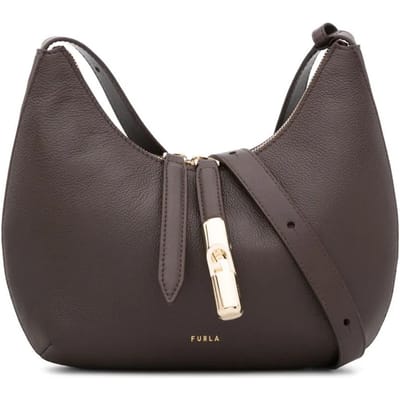 FURLA Leren schoudertas Goccia Shoulder Bag Cioccolato donkerbruin