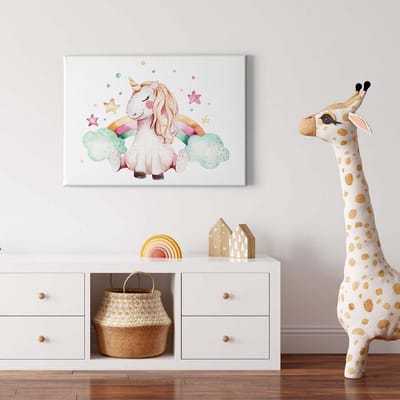 Canvas print DD123094 DreamingUnicor A.S. Création 0,7 x 0,5 m Wit Kantoor Hal/Gang Keuken Slaapkamer Woonkamer
