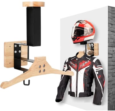 EXCITAT Motorhelmhouder - Muurbevestiging - Geschikt voor motorhelmen, jassen, kleding - Tactische vest muurbevestiging