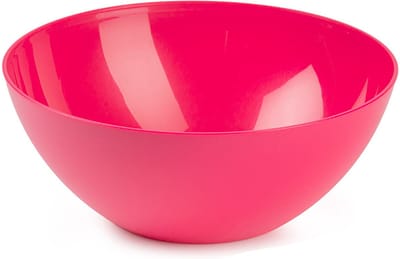 Plasticforte Serveerschaal/saladeschaal - D23 x H10 cm - kunststof - fuchsia roze - 2500 ml