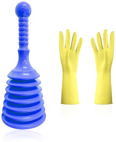 Dailygoods- Wastafelontstopper Antislip - Ontstopper Afvoer - Gootsteenontstopper - Ontstopper Toilet - Ontstopper Douche - Inclusief Reinigingshandschoenen