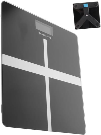 USB-oplaadbare elektronische weegschaal, met een paneel van gehard glas, nauwkeurige metingen, geschikt voor thuisgebruik, comfortabel en duurzaam ontwerp