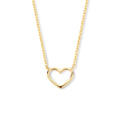 14K geelgoud collier hart 40 - 42 - 44 cm 4020135
