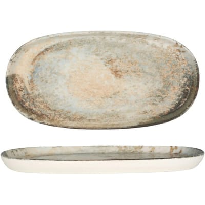 Rinart Serveerschaal - Obvara - Porselein - 25x13 cm - set van 2