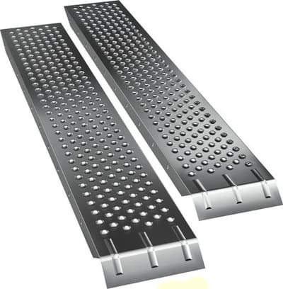 Borg Rijplaat - Oprijplaat - Set van 2 stuks - Antislip Geperforeerd staal - tot 400 kg